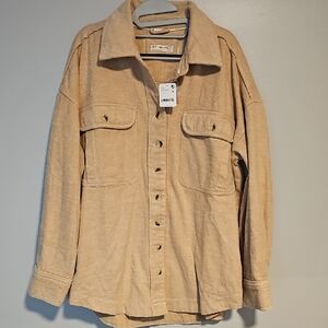 NWT We The Free Oversized Tan Shacket Size Small